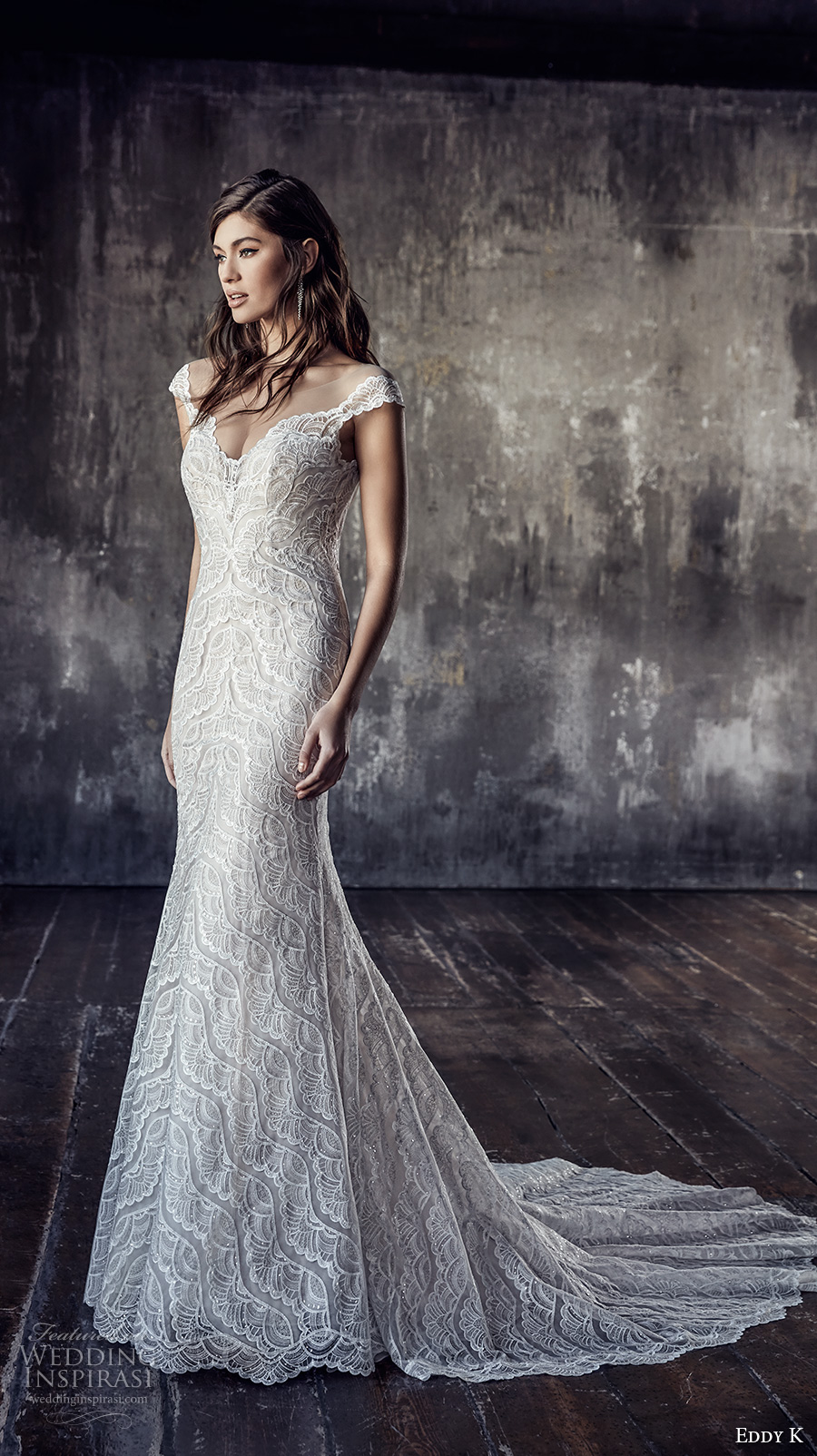 eddy k 2018 bridal cap sleeves sweetheart neckline full embellishment elegant fit and flare wedding dress open scoop back chapel train (202) mv eddy k 2018 bridal cap sleeves sweetheart neckline full embellishment elegant fit and flare wedding dress open scoop back chapel train (202) mv