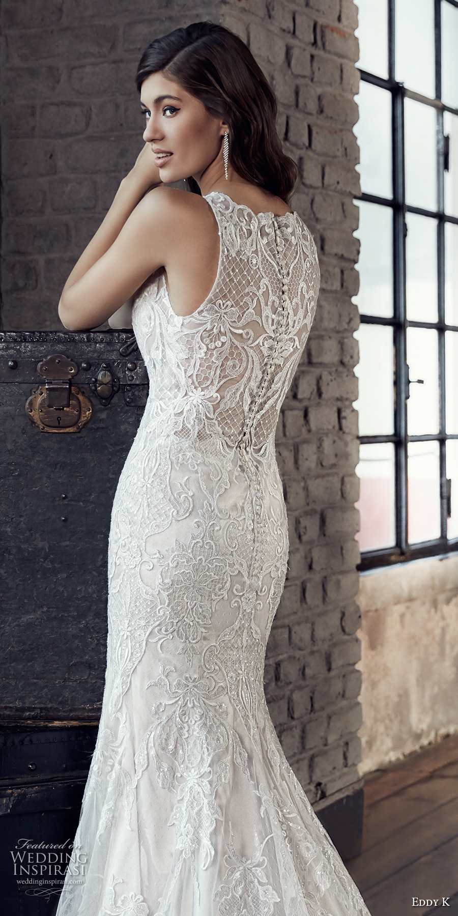 eddy k 2018 bridal sleeveless jewel neck full embellishment elegant fit and flare wedding dress covered lace back chapel train (206) zbv eddy k 2018 bridal sleeveless jewel neck full embellishment elegant fit and flare wedding dress covered lace back chapel train (206) zbv