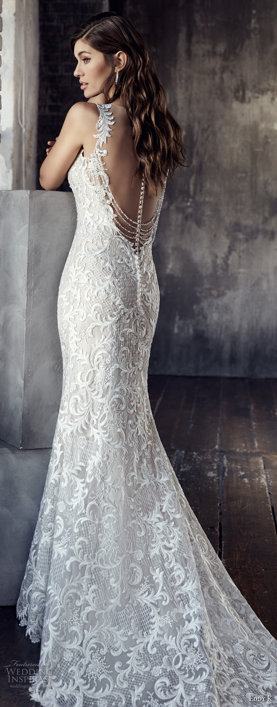 eddy k 2018 bridal sleeveless thick strap sweetheart neckline full embellishment elegant lace fit and flare wedding dress sheer button back sweep train (ct193) bv eddy k 2018 bridal sleeveless thick strap sweetheart neckline full embellishment elegant lace fit and flare wedding dress sheer button back sweep train (ct193) bv