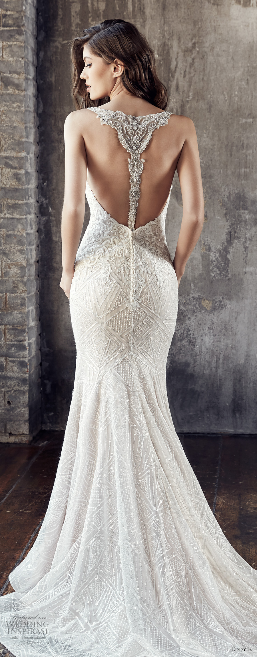 eddy k 2018 bridal thin strap sweetheart neckline full embellishment elegant fit and flare wedding dress rasor back medium train (ct192) bv eddy k 2018 bridal thin strap sweetheart neckline full embellishment elegant fit and flare wedding dress rasor back medium train (ct192) bv