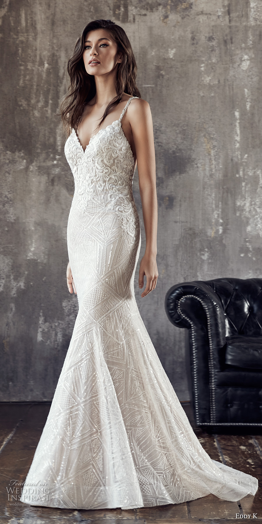 eddy k 2018 bridal thin strap sweetheart neckline full embellishment elegant fit and flare wedding dress rasor back medium train (ct192) mv eddy k 2018 bridal thin strap sweetheart neckline full embellishment elegant fit and flare wedding dress rasor back medium train (ct192) mv