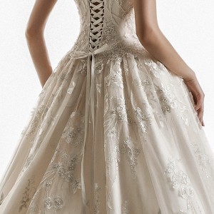 jillian 2018 bridal off the shoulder cap sleeves sweetheart neckline heavily embellished bodice princess ball gown wedding dress corset back chapel train (10) zbv