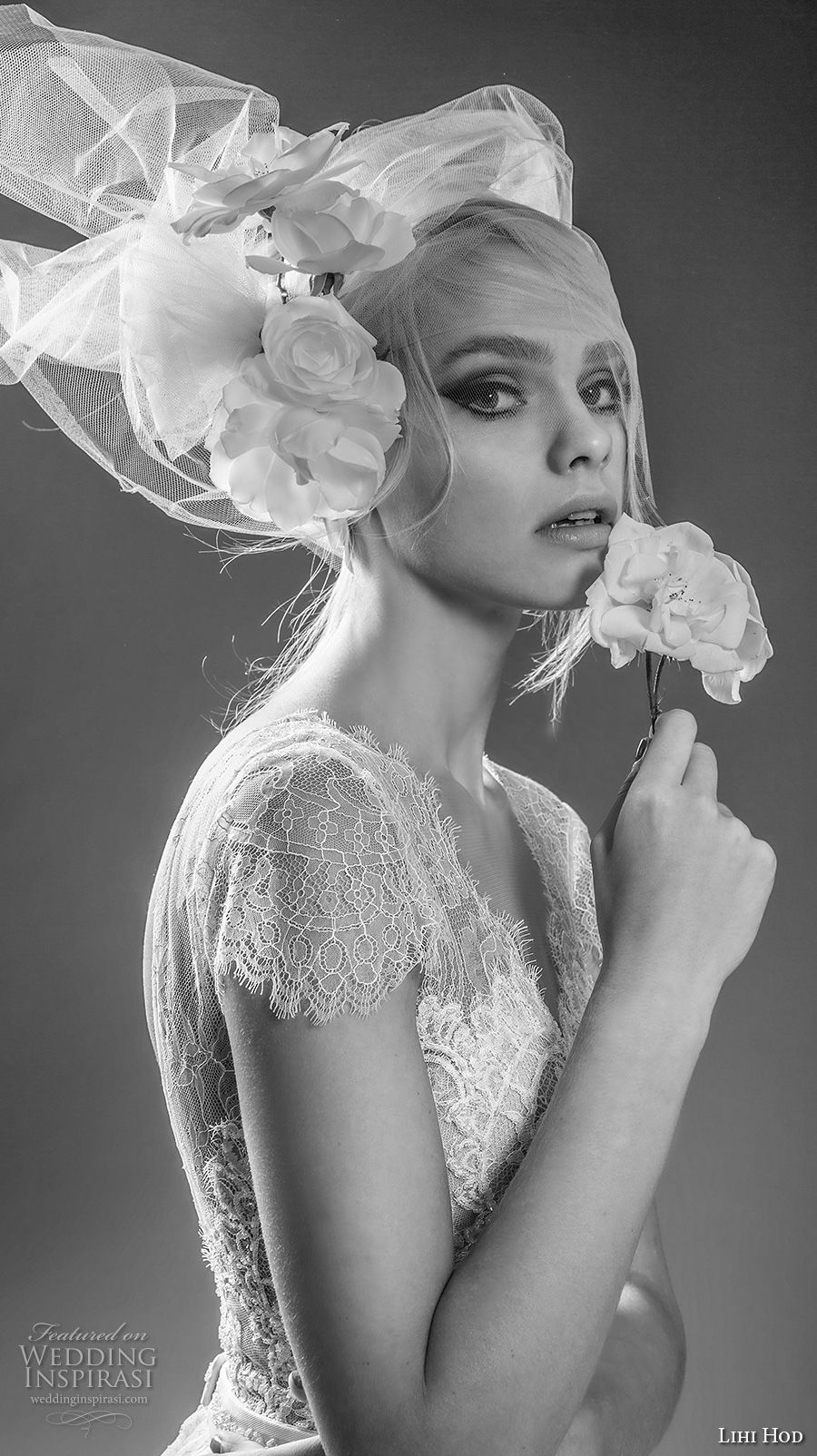 lihi hod bridal 2017 cap sleeves v neck heavily embellished bodice elegant sheath wedding dress open v back medium train (shelly) zv