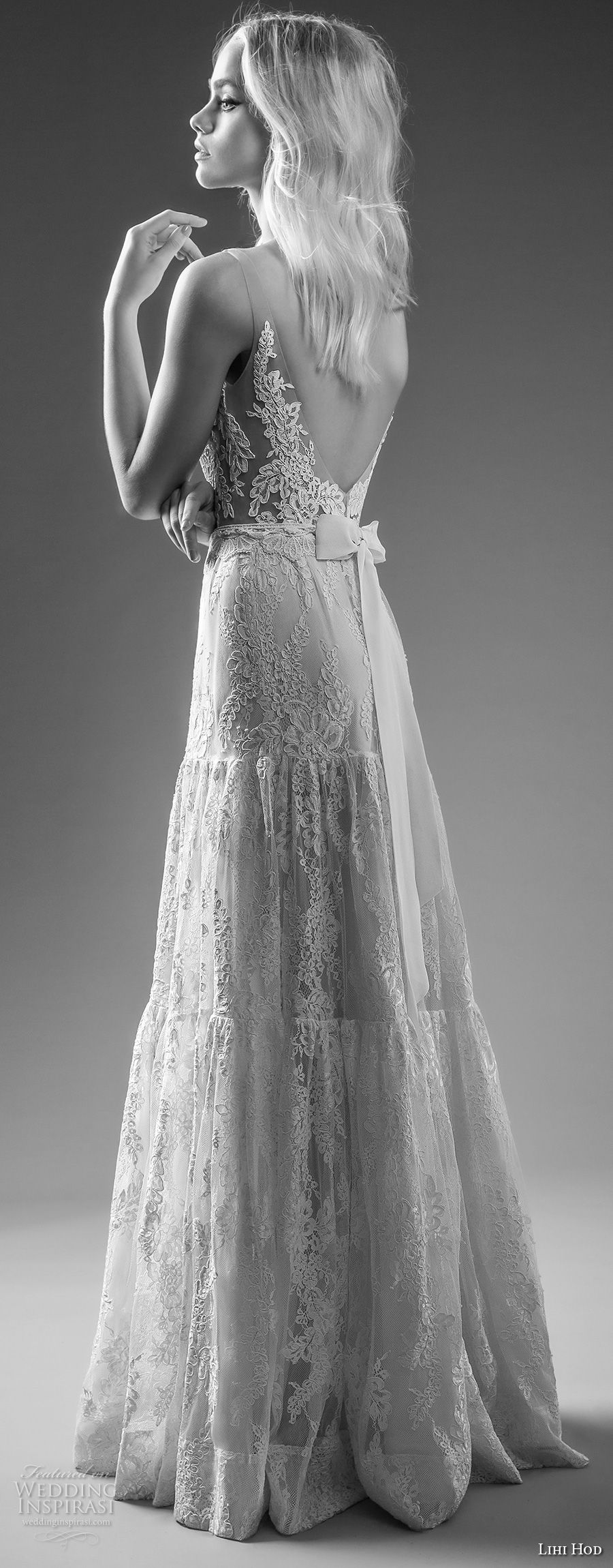 lihi hod bridal 2017 sleeveless sheer strap full lace embellishment romantic a  line wedding dress open back sweep train (alex) bv