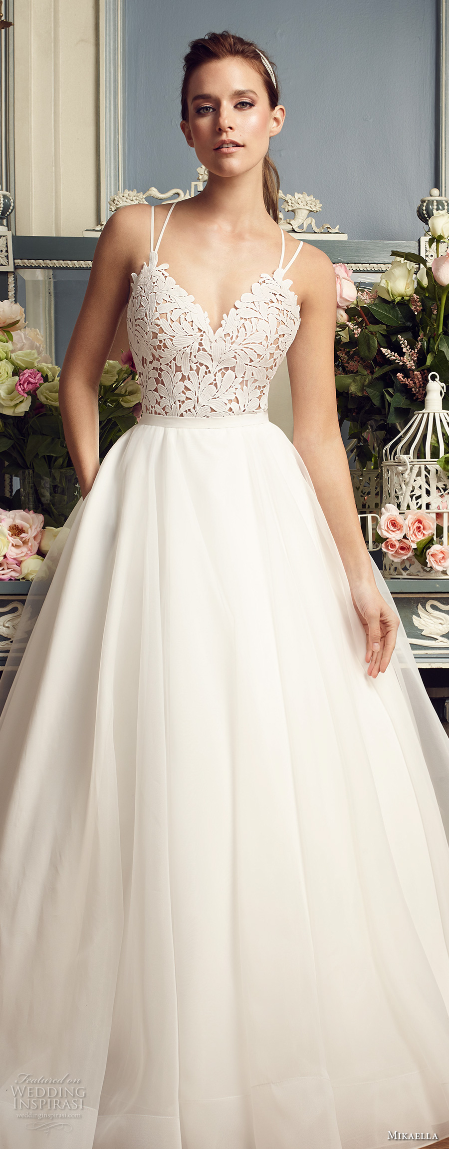 mikaella fall 2017 bridal double thin strap sweetheart neckline heavily embellished bodice romantic a line wedding dress strap back chapel train (2158) zv mikaella fall 2017 bridal double thin strap sweetheart neckline heavily embellished bodice romantic a line wedding dress strap back chapel train (2158) zv