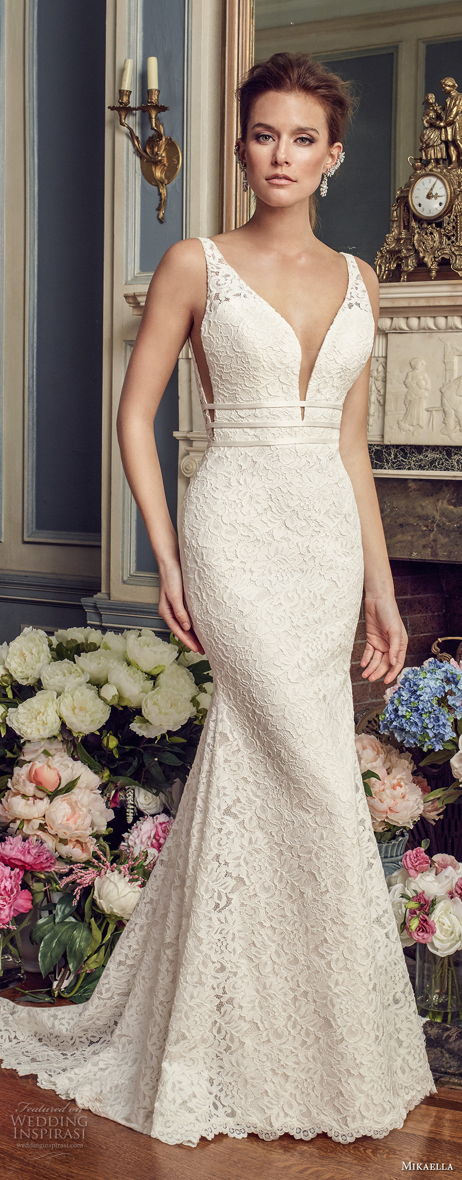 mikaella fall 2017 bridal sleeveless deep plunging sweetheart neckline full embellishment elegant fit and flare wedding dress open square back medium train (2154) mv mikaella fall 2017 bridal sleeveless deep plunging sweetheart neckline full embellishment elegant fit and flare wedding dress open square back medium train (2154) mv