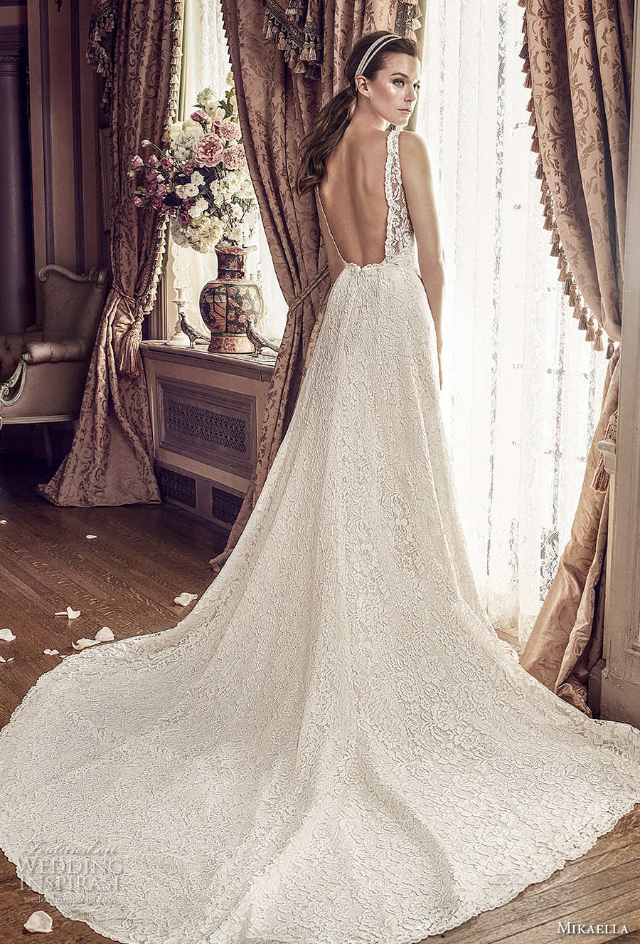 mikaella fall 2017 bridal sleeveless illusion bateau sweetheart neckline full embellishment drop waist elegant a line wedding dress open square back chapel train (2161) bv mikaella fall 2017 bridal sleeveless illusion bateau sweetheart neckline full embellishment drop waist elegant a line wedding dress open square back chapel train (2161) bv