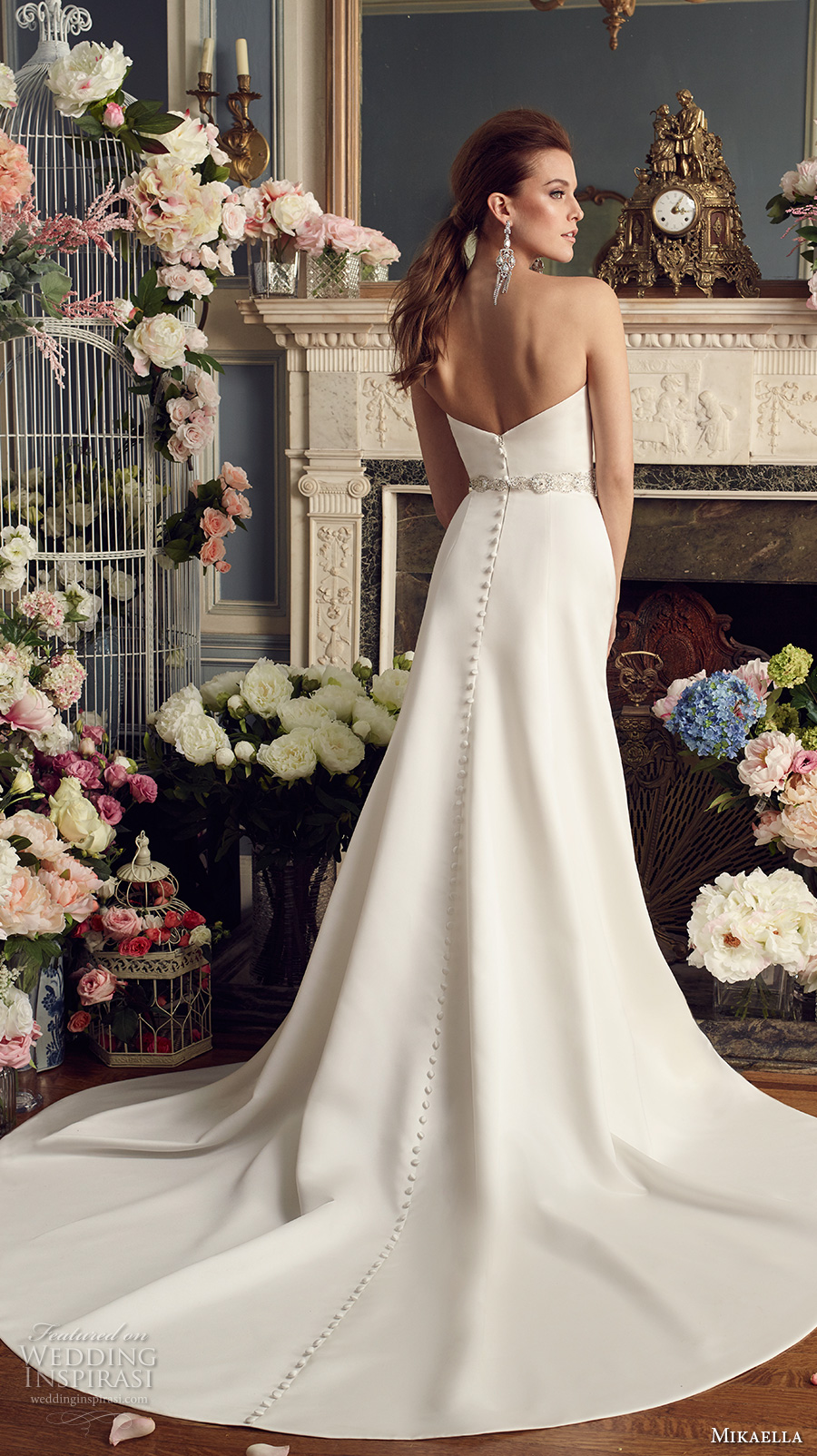 mikaella fall 2017 bridal strapless semi sweetheart neckline simple clean classic elegant a line wedding dress chapel train (2170) bv mikaella fall 2017 bridal strapless semi sweetheart neckline simple clean classic elegant a line wedding dress chapel train (2170) bv