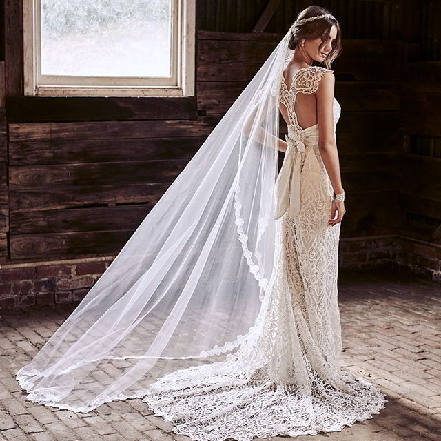 anna campbell 2018 bridal jeweled sleeves strap sweetheart neckline heavily beaded embellishment romantic soft a line wedding dress open back chapel train (1) mv