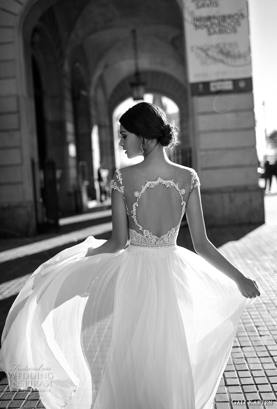 gali karten 2017 bridal cap sleeves scoop neck heavily embellished bodice romantic elegant soft wedding dress sheer back sweep train (7) bv
