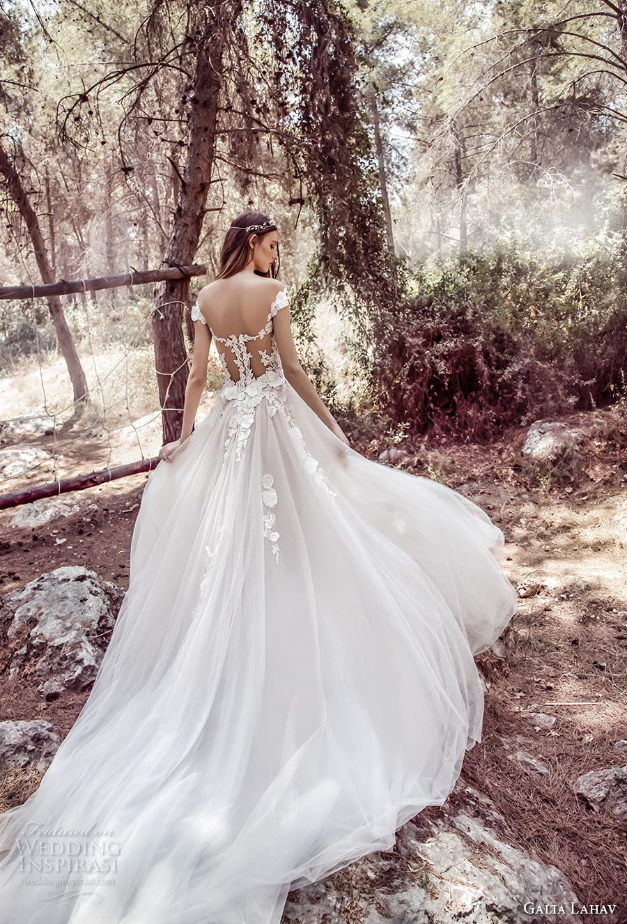 galia lahav gala 4 2018 bridal cap sleeves sweetheart neckline heavily embellished bodice tulle skirt romantic princess a  line wedding dress mid lace back royal train (902) bv