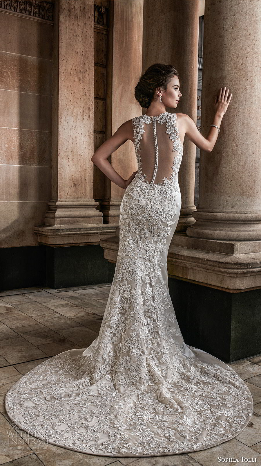 sophia tolli fall 2017 bridal sleeveless jewel neck full embellishment elegant trumpet mermaid wedding dress keyhole button back chapel train (4) bv sophia tolli fall 2017 bridal sleeveless jewel neck full embellishment elegant trumpet mermaid wedding dress keyhole button back chapel train (4) bv
