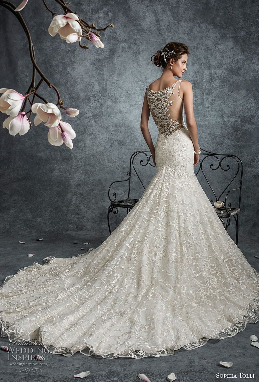 sophia tolli fall 2017 bridal sleeveless strap sweetheart neckline full embellishment elegant trumpet mermaid wedding dress lace back long train (7) bv sophia tolli fall 2017 bridal sleeveless strap sweetheart neckline full embellishment elegant trumpet mermaid wedding dress lace back long train (7) bv
