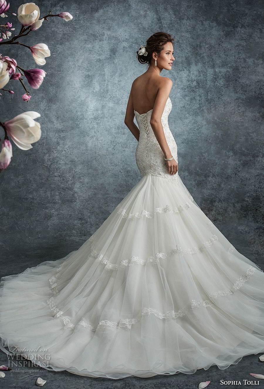 sophia tolli fall 2017 bridal strapless sweetheart neckline heavily embellished bodice elegant trumpet mermaid wedding dress chapel train (24) bv sophia tolli fall 2017 bridal strapless sweetheart neckline heavily embellished bodice elegant trumpet mermaid wedding dress chapel train (24) bv