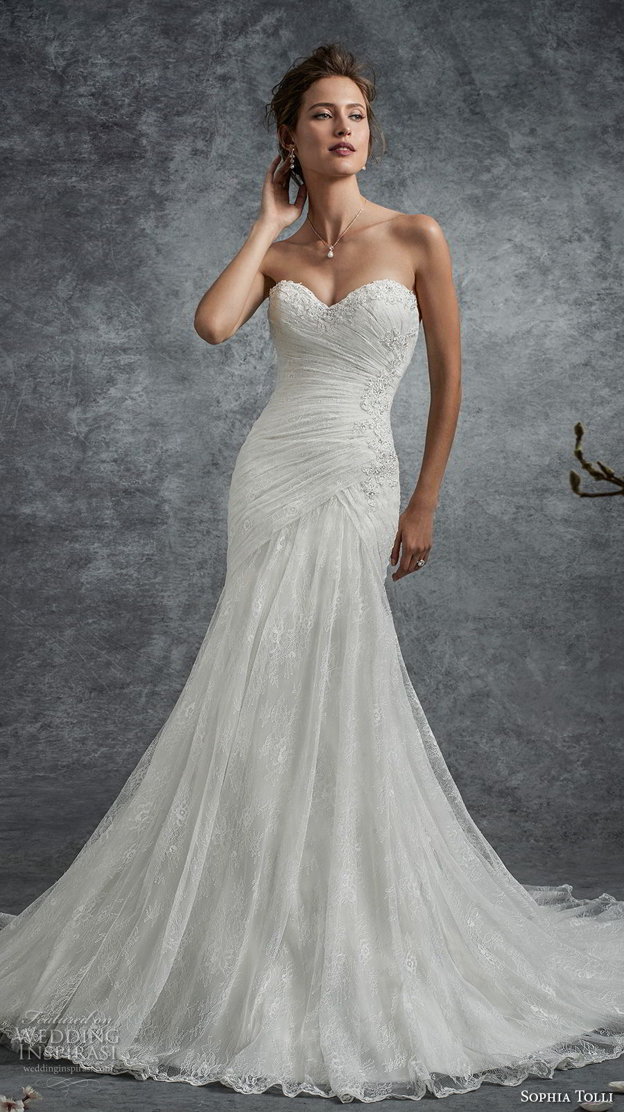 sophia tolli fall 2017 bridal strapless sweetheart neckline ruched bodice elegant trumpet wedding dress chapel train (26) mv sophia tolli fall 2017 bridal strapless sweetheart neckline ruched bodice elegant trumpet wedding dress chapel train (26) mv