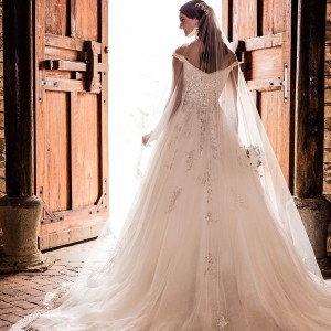 essense australia fall 2017 bridal off the shoulder sweetheart neckline heavily embellished beaded bodice romantic princess ball gown a  line wedding dress chapel train (79) bv