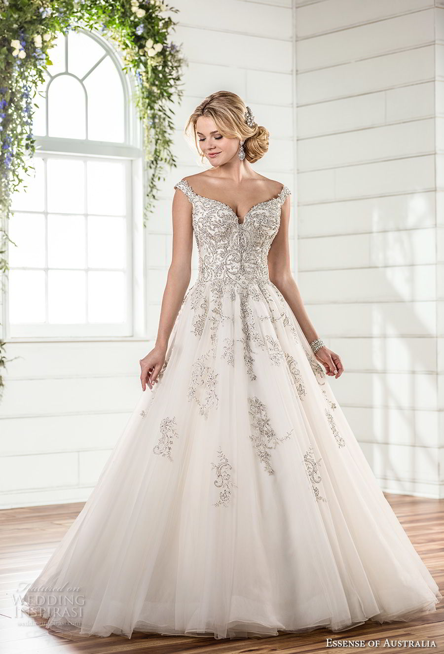 essense australia fall 2017 bridal off the shoulder sweetheart neckline heavily embellished beaded bodice romantic princess ball gown a line wedding dress chapel train (79) mv essense australia fall 2017 bridal off the shoulder sweetheart neckline heavily embellished beaded bodice romantic princess ball gown a line wedding dress chapel train (79) mv