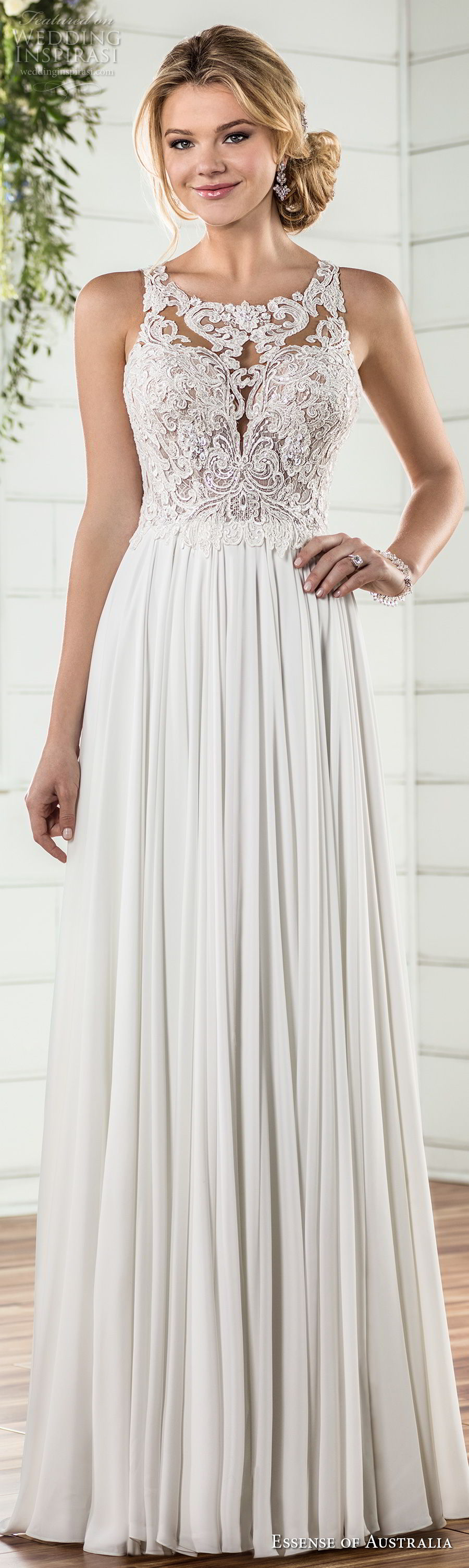 essense australia fall 2017 bridal sleeveless illusion jewel sweetheart neckline heavily embellished bodice romantic soft a line wedding dress rasor back sweep train (71) lv essense australia fall 2017 bridal sleeveless illusion jewel sweetheart neckline heavily embellished bodice romantic soft a line wedding dress rasor back sweep train (71) lv