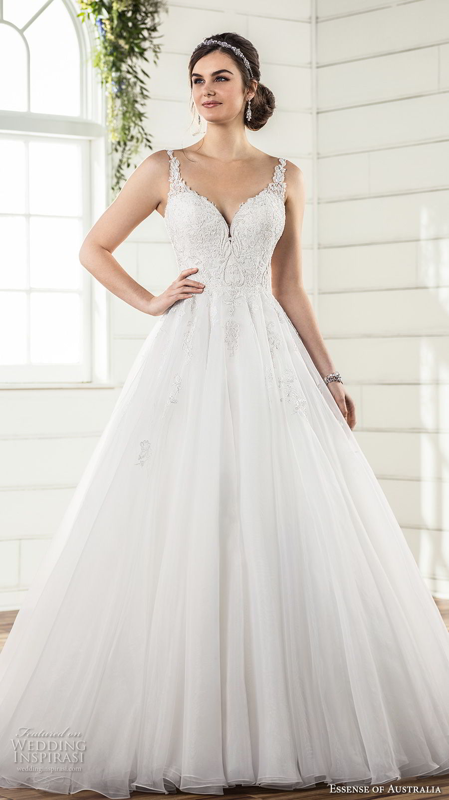 essense australia fall 2017 bridal sleeveless lace strap sweetheart neckline heavily embellished bodice romantic a line wedding dress open scoop back chapel train (43) mv essense australia fall 2017 bridal sleeveless lace strap sweetheart neckline heavily embellished bodice romantic a line wedding dress open scoop back chapel train (43) mv