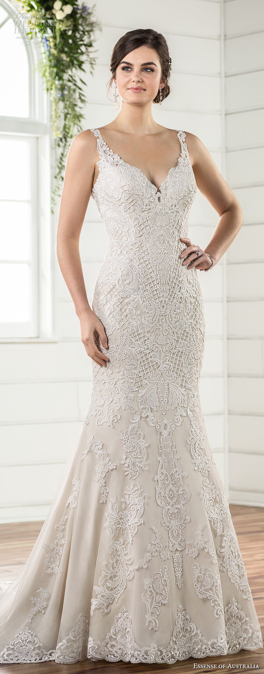 essense australia fall 2017 bridal sleeveless strap sweetheart neckline full embellishment elegant fit and flare wedding dress open scoop back chapel train (23) mv essense australia fall 2017 bridal sleeveless strap sweetheart neckline full embellishment elegant fit and flare wedding dress open scoop back chapel train (23) mv