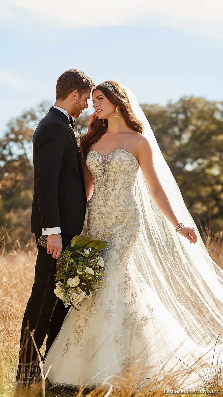 essense australia fall 2017 bridal strapless sweetheart neckline heavily embellished beaded bodice elegant glamorous mermaid wedding dress chapel train (01) mv essense australia fall 2017 bridal strapless sweetheart neckline heavily embellished beaded bodice elegant glamorous mermaid wedding dress chapel train (01) mv