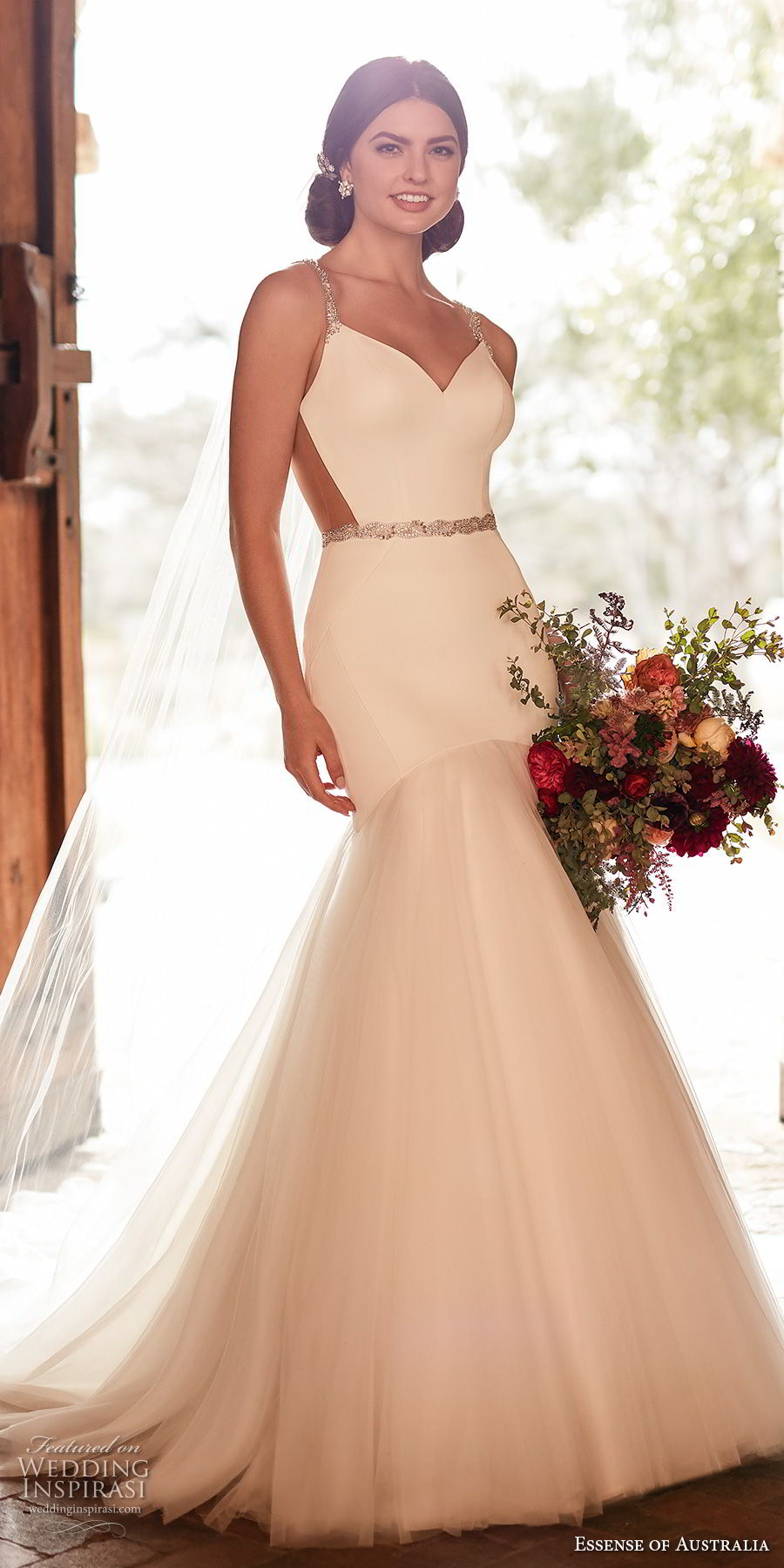 essense australia fall 2017 bridal thin strap sweetheart neckline simple clean elegant mermaid wedding dress rasor mid button back chapel train (72) mv essense australia fall 2017 bridal thin strap sweetheart neckline simple clean elegant mermaid wedding dress rasor mid button back chapel train (72) mv