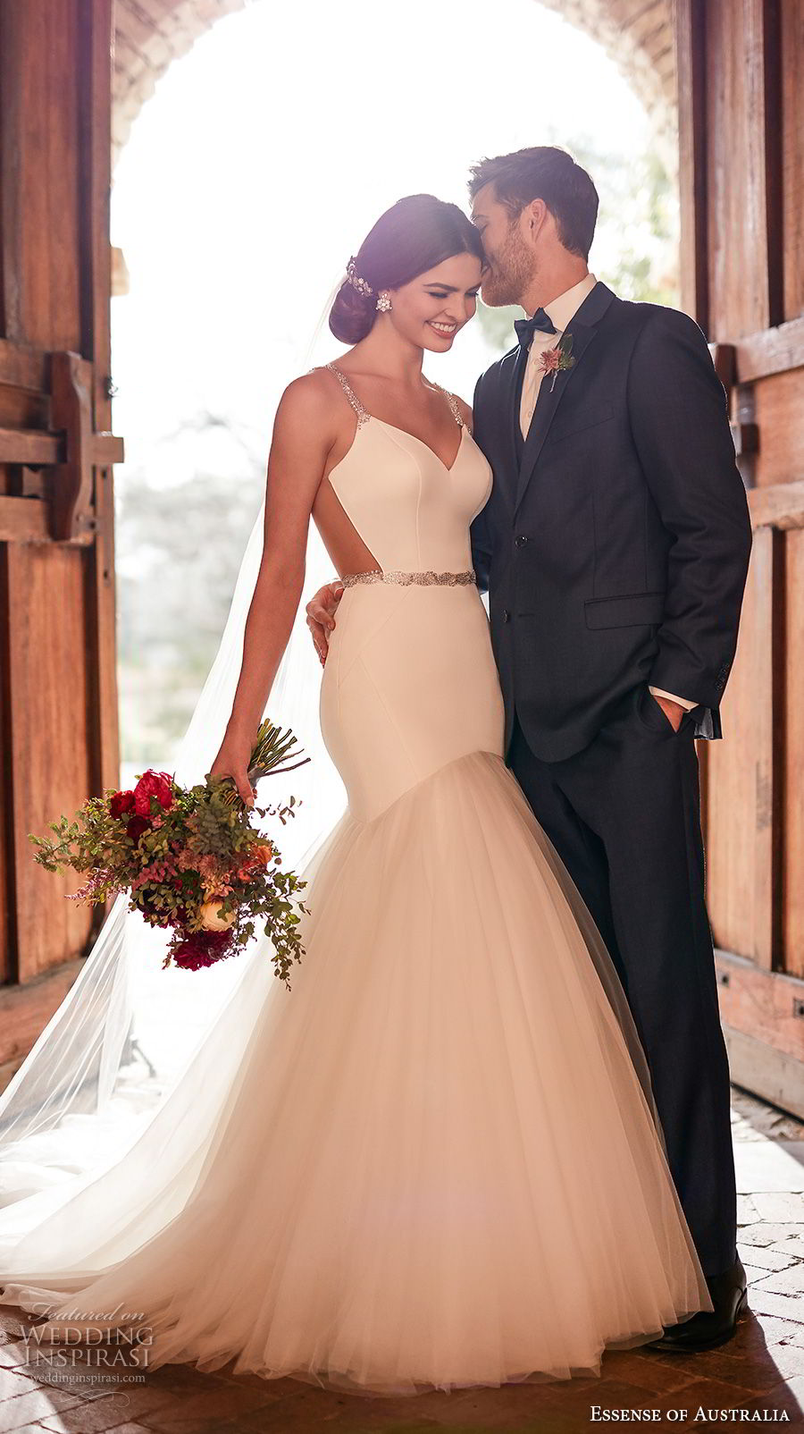 essense australia fall 2017 bridal thin strap sweetheart neckline simple clean elegant mermaid wedding dress rasor mid button back chapel train (72) mv essense australia fall 2017 bridal thin strap sweetheart neckline simple clean elegant mermaid wedding dress rasor mid button back chapel train (72) mv