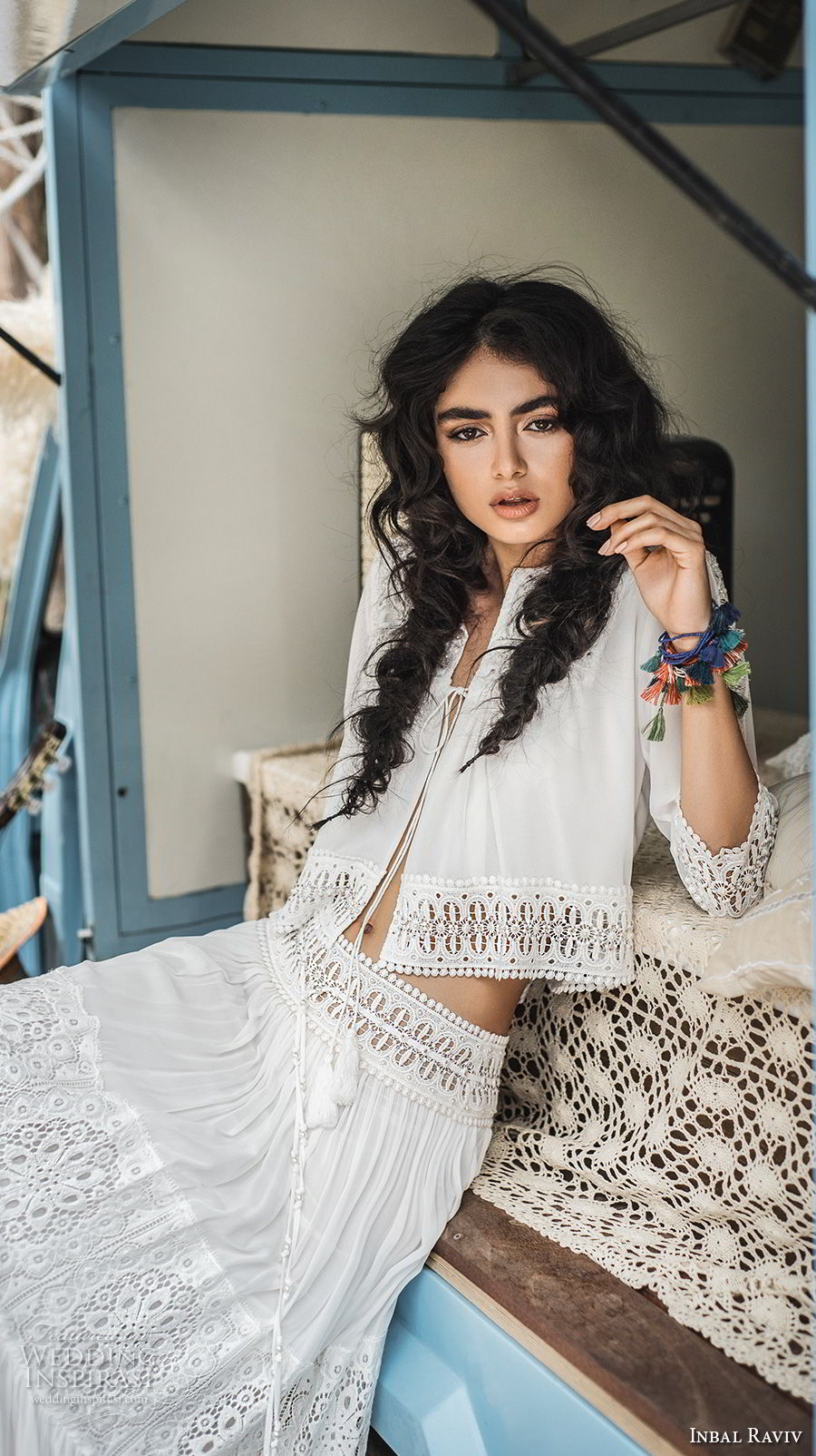 inbal raviv 2017 bridal half sleeves jewel neck 2 piece jacket and skirt bohemian soft a line wedding dress sweep train (emanuelle) mv inbal raviv 2017 bridal half sleeves jewel neck 2 piece jacket and skirt bohemian soft a line wedding dress sweep train (emanuelle) mv