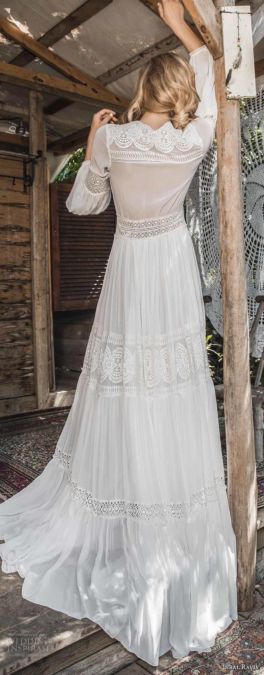 inbal raviv 2017 bridal long sleeves deep v neck full lace embellishment bohemian soft a line wedding dress sweep train (mila) bv inbal raviv 2017 bridal long sleeves deep v neck full lace embellishment bohemian soft a line wedding dress sweep train (mila) bv