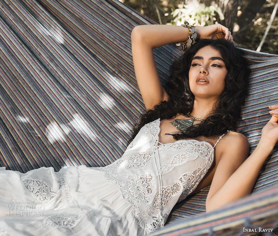 inbal raviv 2017 bridal sleeveless spaghetti strap sweetheart necklne heavily embellished bodice bohemian soft a line wedding dress sweep train (emilia) mv inbal raviv 2017 bridal sleeveless spaghetti strap sweetheart necklne heavily embellished bodice bohemian soft a line wedding dress sweep train (emilia) mv