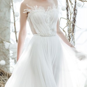 mira zwillinger 2018 bridal strapless sweetheart neckline ruched bodice pretty romantic soft a  line wedding dress (ciela) mv