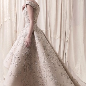 krikor jabotian spring 2018 bridal cap sleeves deep v neck heavily embellished bodice glamorous princess high low a  line wedding dress chapel train (01) sdv