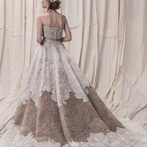 krikor jabotian spring 2018 bridal strapless straight across neckline full embellishment princess glamorous a  line wedding dress royal train (09) bv