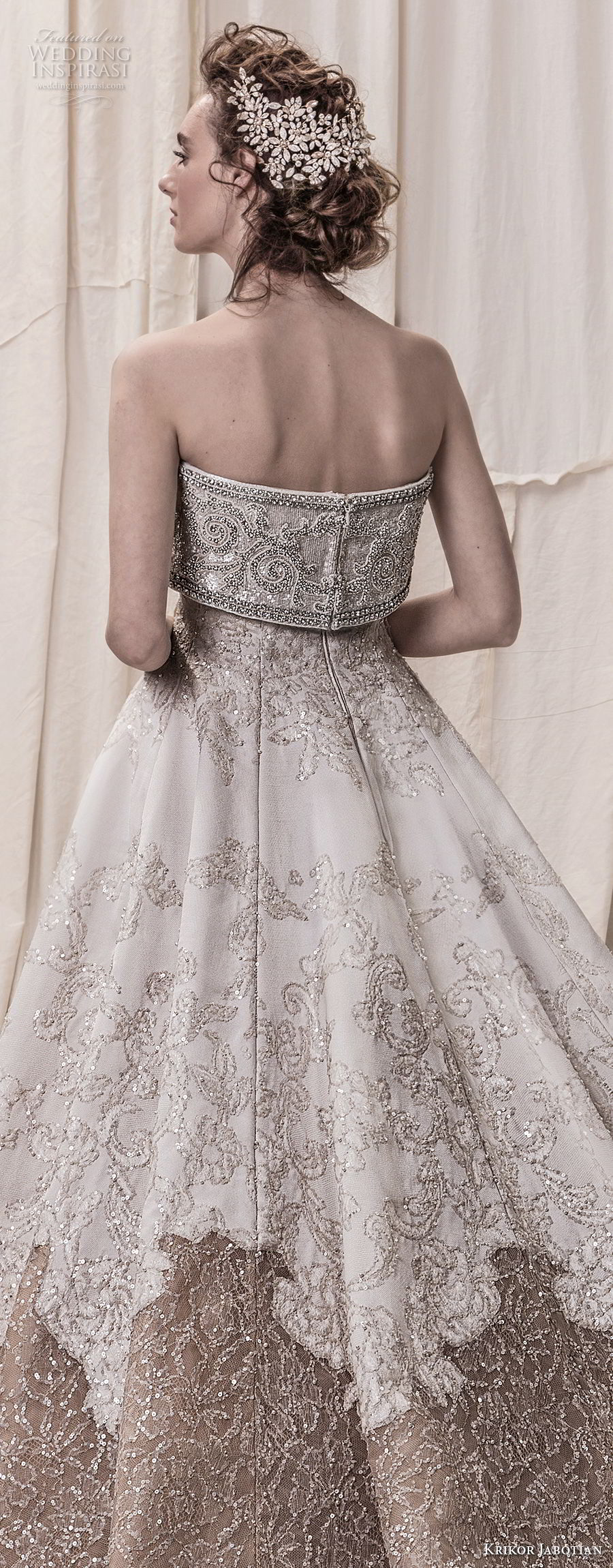 krikor jabotian spring 2018 bridal strapless straight across neckline full embellishment princess glamorous a  line wedding dress royal train (09) zbv