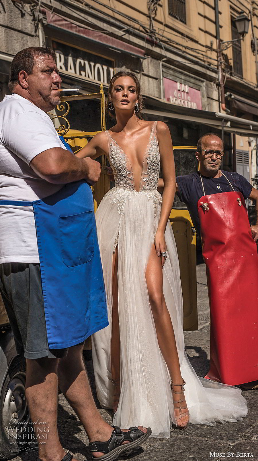 muse berta 2018 bridal sleeveless deep plunging v neck heavily embellished bodice high slit tulle skirt sexy romantic soft a line wedding dress open v back sweep train (2) mv muse berta 2018 bridal sleeveless deep plunging v neck heavily embellished bodice high slit tulle skirt sexy romantic soft a line wedding dress open v back sweep train (2) mv