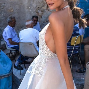 muse berta 2018 bridal sleeveless deep plunging v neck heavily embellished bodice sexy elegant sheath wedding dress a  line overskirt open back chapel train (10) zbv