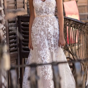 muse berta 2018 bridal strapless sweetheart neckline full embellishment romantic a  line wedding dress medium train (11) mv