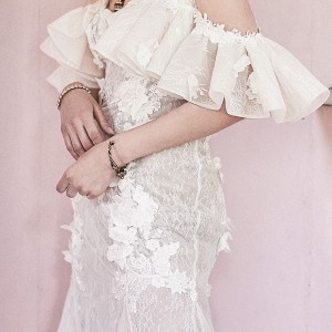 christos costarellos spring 2018 bridal off the shoulder sweetheart neckline heavily embellished bodice romantic bohemian soft a  line wedding dress (37) mv