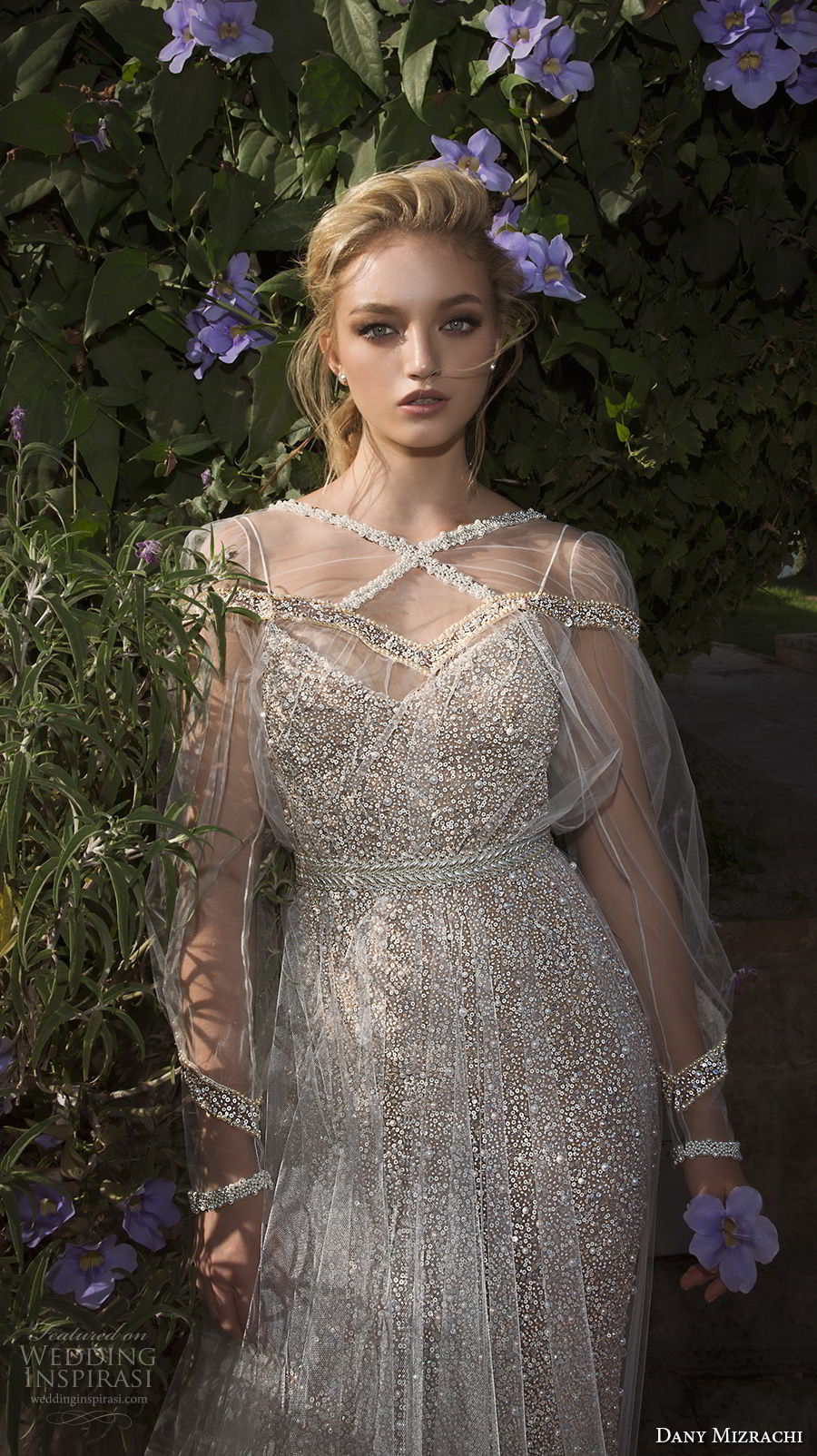 dany mizrachi spring 2018 bridal long sleeves illusion bateau sweetheart neckline full embellishment elegant glamorous sheath wedding dress a line overskirt sweep train (14) zv dany mizrachi spring 2018 bridal long sleeves illusion bateau sweetheart neckline full embellishment elegant glamorous sheath wedding dress a line overskirt sweep train (14) zv