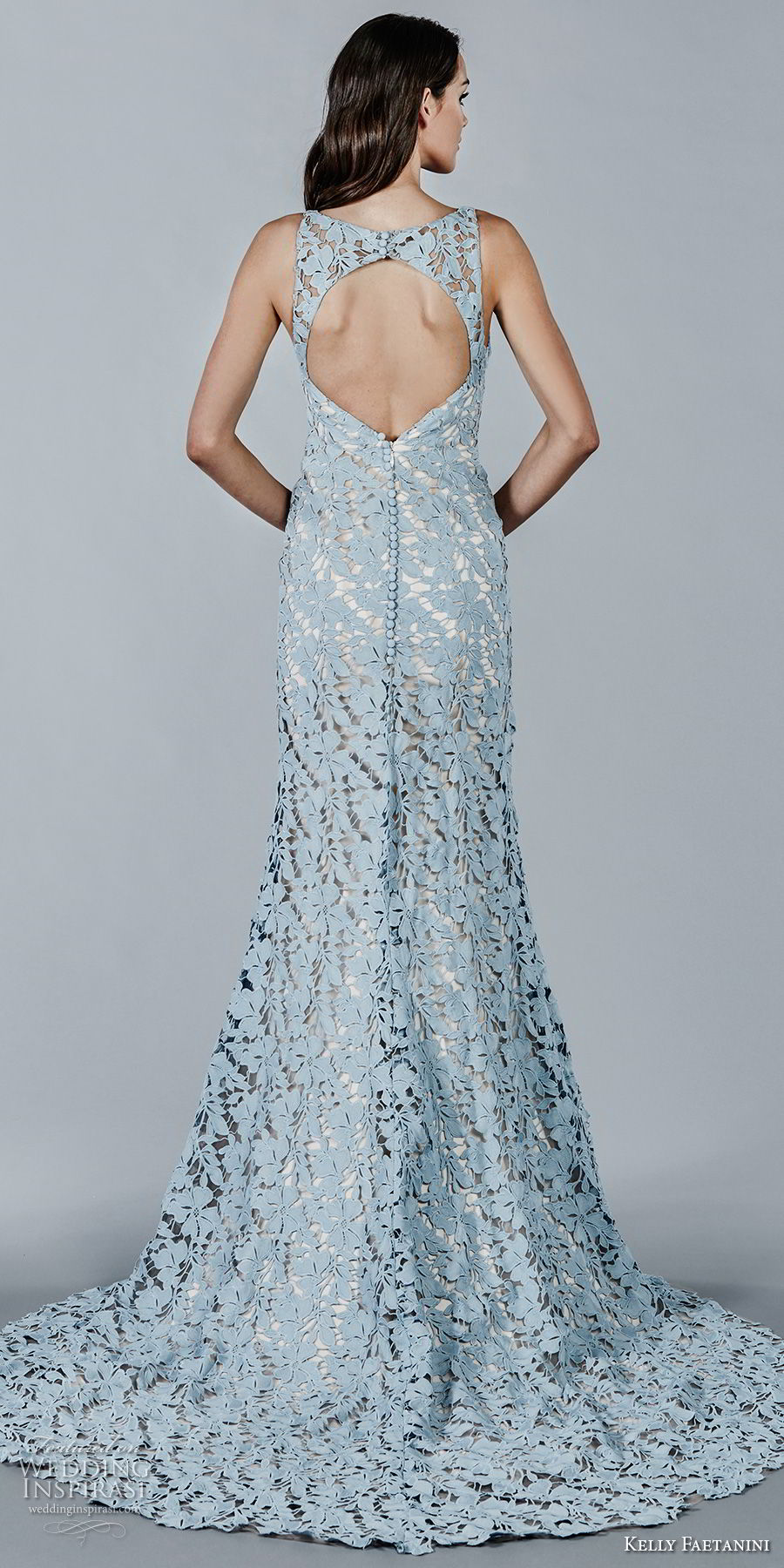 kelly faetanini fall 2018 bridal sleeveless bateau neck full lace embellishment blue color elegant trumpet wedding dress keyhole back chapel train (6) bv kelly faetanini fall 2018 bridal sleeveless bateau neck full lace embellishment blue color elegant trumpet wedding dress keyhole back chapel train (6) bv