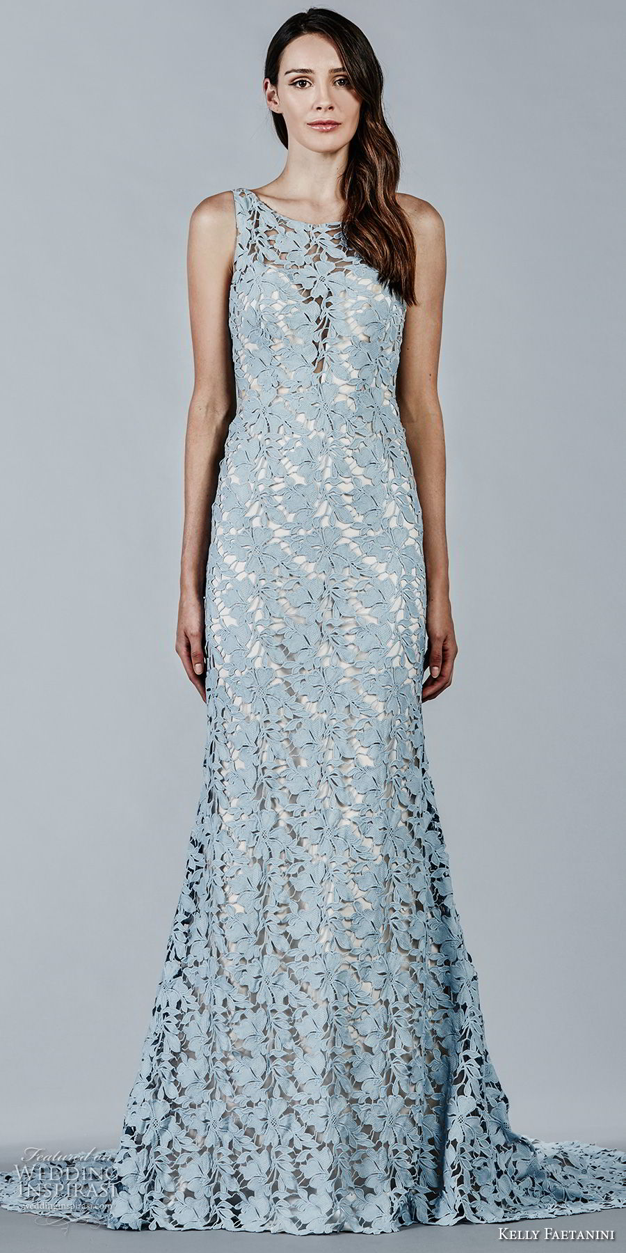 kelly faetanini fall 2018 bridal sleeveless bateau neck full lace embellishment blue color elegant trumpet wedding dress keyhole back chapel train (6) mv kelly faetanini fall 2018 bridal sleeveless bateau neck full lace embellishment blue color elegant trumpet wedding dress keyhole back chapel train (6) mv