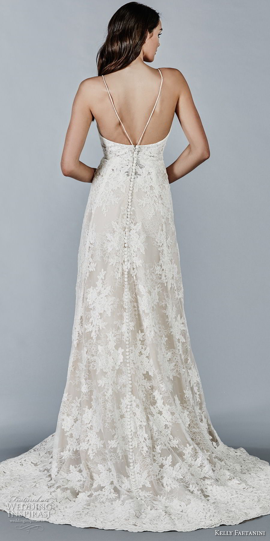 kelly faetanini fall 2018 bridal spaghetti strap v neck full lace embellishment elegant romantic modified a line wedding dress open back sweep train (9) bv kelly faetanini fall 2018 bridal spaghetti strap v neck full lace embellishment elegant romantic modified a line wedding dress open back sweep train (9) bv