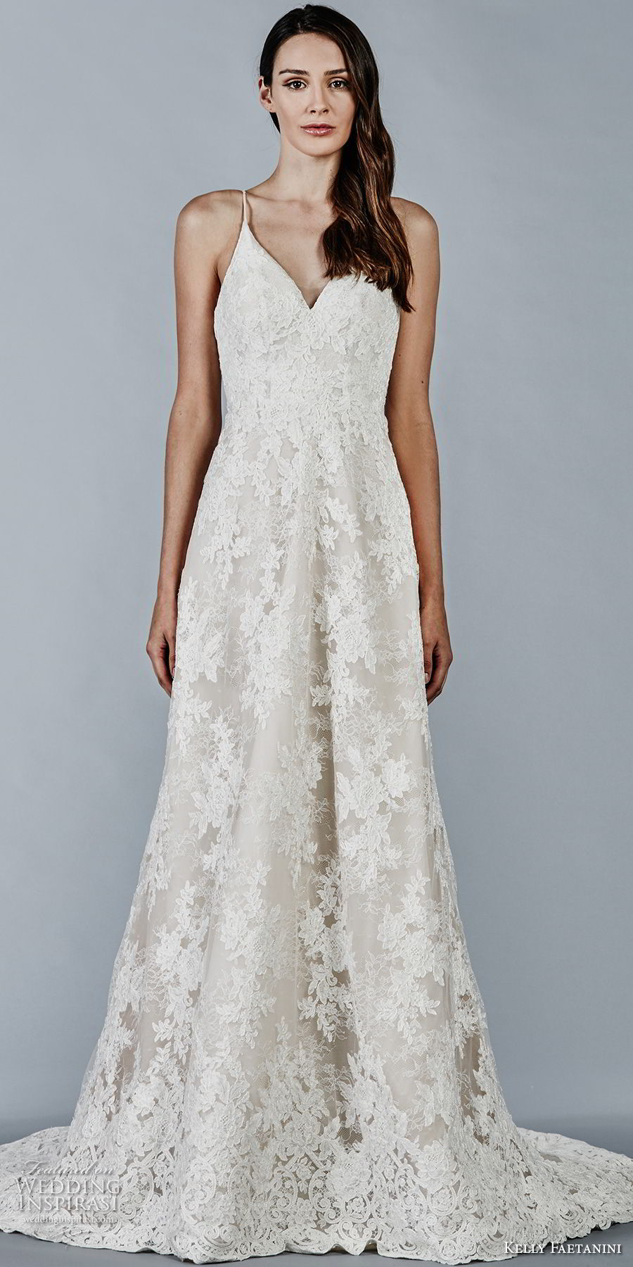 kelly faetanini fall 2018 bridal spaghetti strap v neck full lace embellishment elegant romantic modified a line wedding dress open back sweep train (9) mv kelly faetanini fall 2018 bridal spaghetti strap v neck full lace embellishment elegant romantic modified a line wedding dress open back sweep train (9) mv