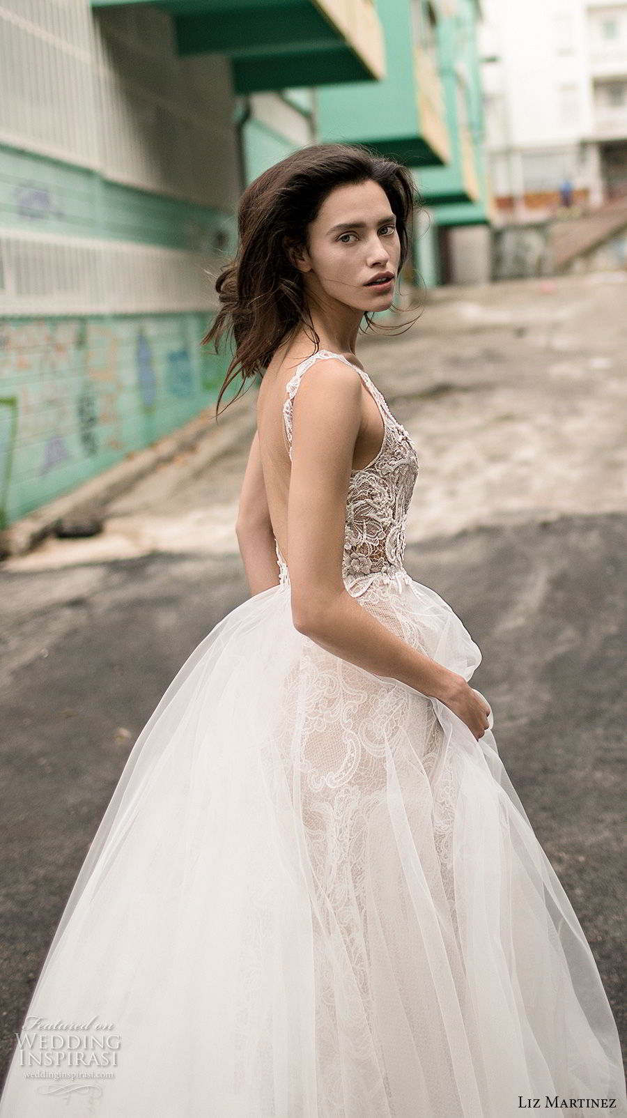 liz martinez 2018 lisbon sleeveless with strap sweetheart neckline heavily embellished bodice romantic sexy a  line wedding dress open back chapel train (4) zsdv