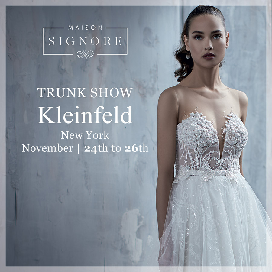 maison signore 2018 collections trunk show kleinfeld new york tatum seduction