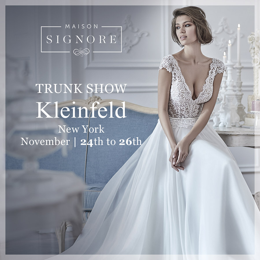 maison signore 2018 collections trunk show kleinfeld new york
