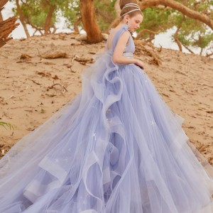 tiglily 2018 bridal purpose purple color wedding gown (mia) mv