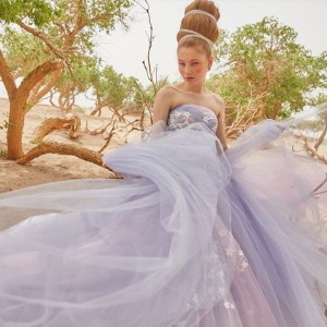 tiglily 2018 bridal strapless straight across neckline heavily embellished bodice tulle skirt romantic princess pastel purple a  line wedding dress (elara) mv