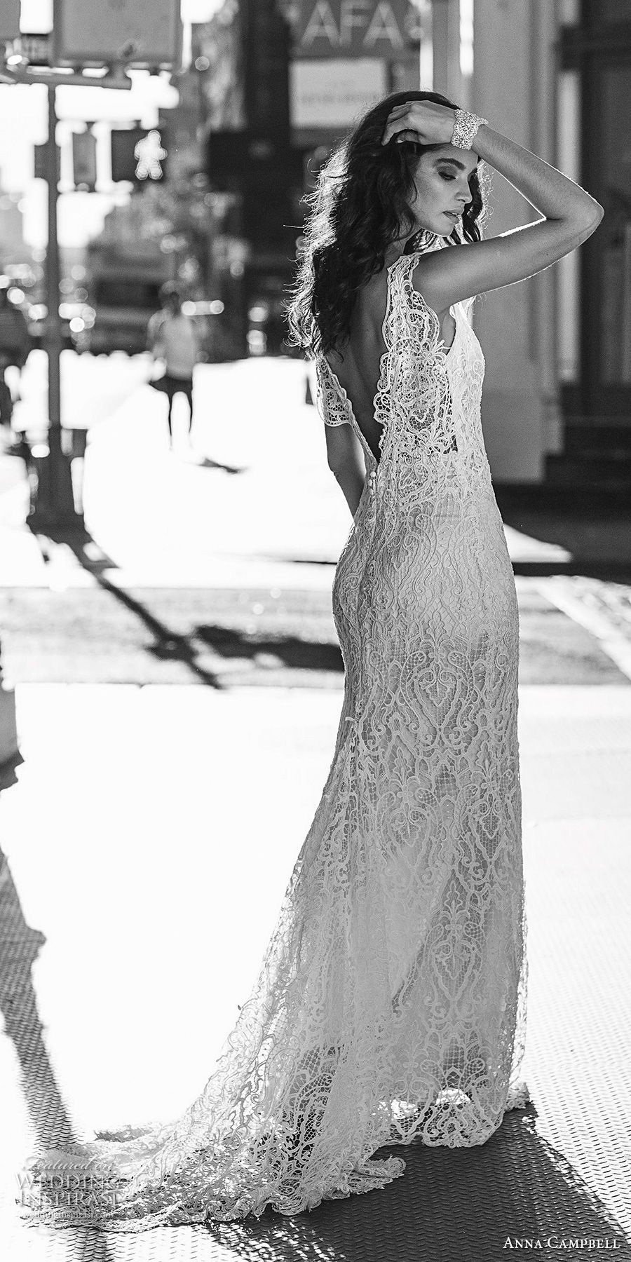 anna campbell fall 2018 bridal sleeveless v neck full embellishment elegant sheath wedding dress open v back sweep train (5) bv