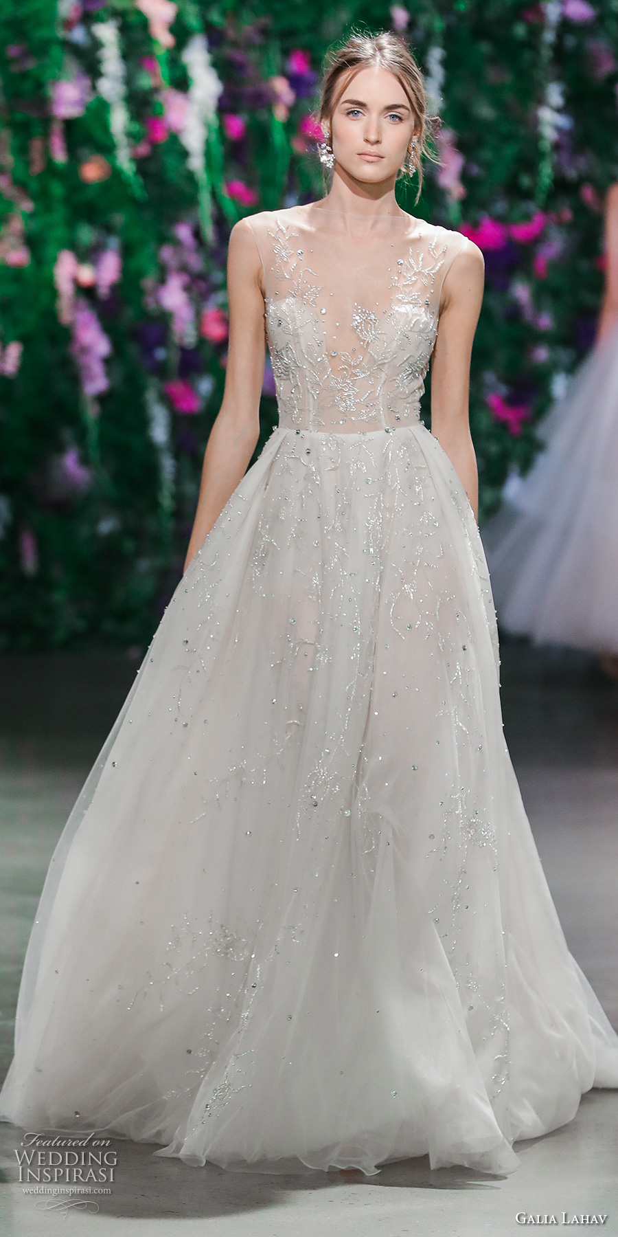 galia lahav fall 2018 bridal sleeveless illusion bateau v neck heavily embellished bodice elegant romantic a line wedding dress (10) mv galia lahav fall 2018 bridal sleeveless illusion bateau v neck heavily embellished bodice elegant romantic a line wedding dress (10) mv